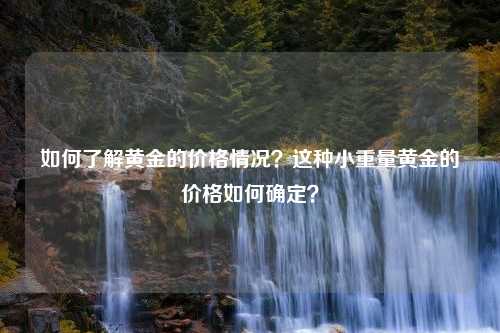 如何了解黄金的价格情况？这种小重量黄金的价格如何确定？