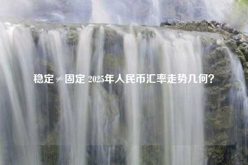 稳定≠固定 2025年人民币汇率走势几何？