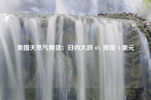 美国天然气期货：日内大跌 6% 现报 4 美元